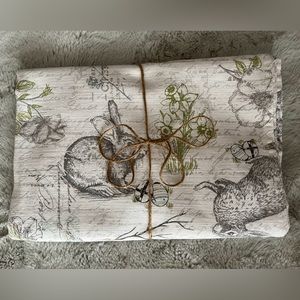 Parisian Table Cover 58X78 Envogue cotton 100% cotton Bunnies, Eggs, Springtime